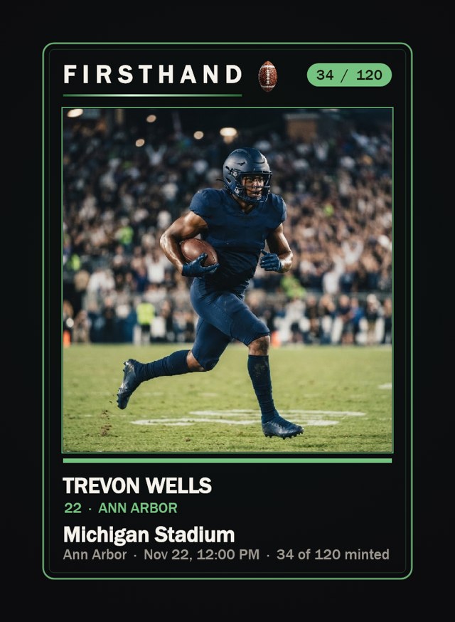 College card, Michigan Stadium